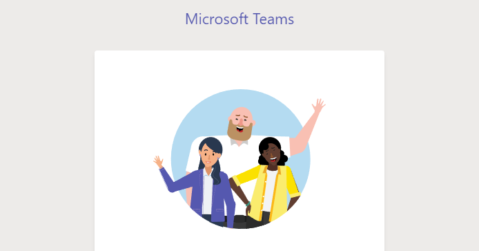 Microsoft Teams Startup Screen