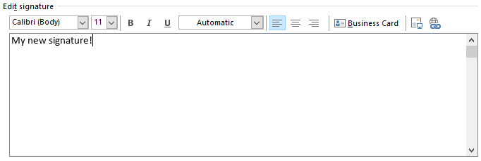 Outlook 2013 edit signature box