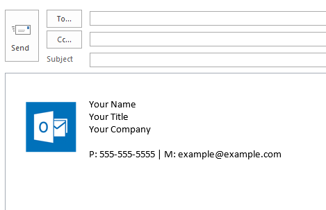 excel vba add signature to outlook email