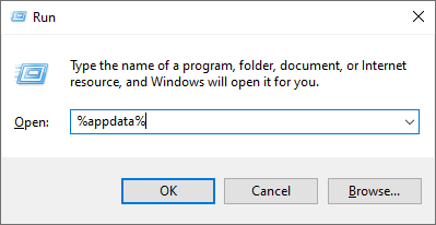Windows 10 Run App with AppData Command