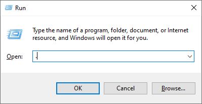 Windows 10 Run App with Period Command