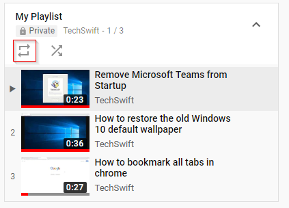 How to Loop a YouTube Playlist for Repeat Play - TechSwift