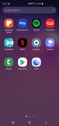 Samsung Galaxy s10 apps drawer