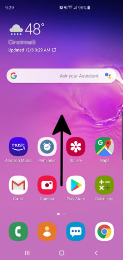 galaxy s10 android pie home swipe up