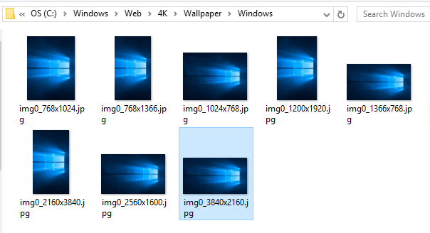 Windows 10 Default Wallpaper Location