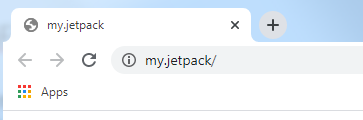 Chrome my.jetpack in url box