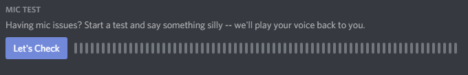 Discord Mic Test for mic not working in Discord