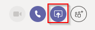 Microsoft Teams chat share screen button