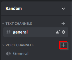 Discord Create New Channel Button
