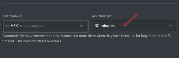 Discord Make Channel AFK Channel