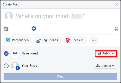 Facebook Make New Post Shareable on Desktop