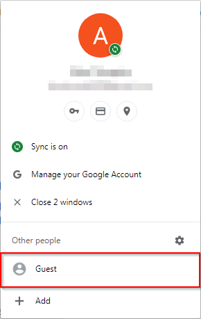 how to open google chrome guest window