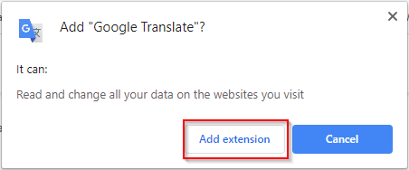 Google Webstore Add Browser Extension Chrome Confirmation