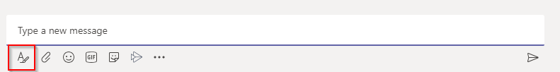 Microsoft Teams Format Text Button