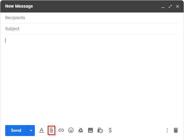 Gmail Attach Files Icon