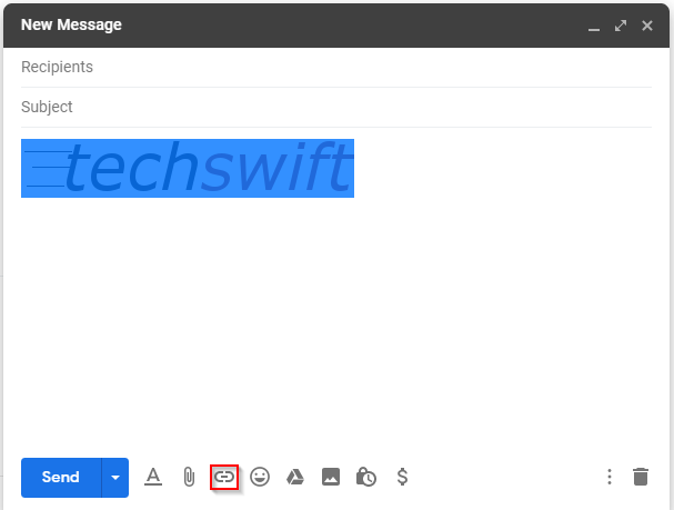 Gmail Highlight Image Insert Link