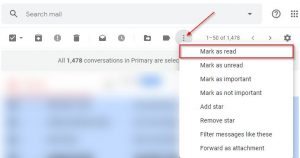 Gmail Mark All as Read at Once