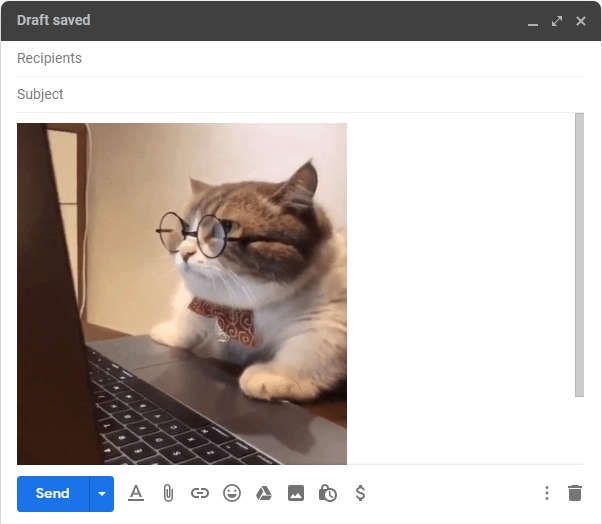 Gmail New Email With Embedded GIF