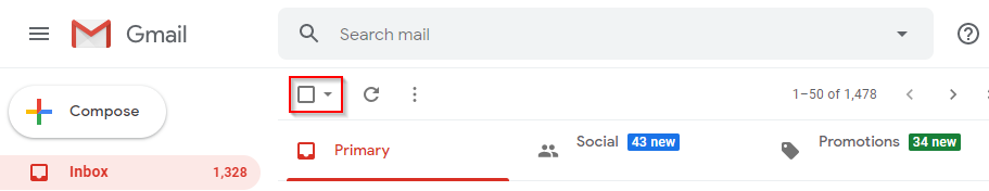 Gmail Select Multiple Checkbox