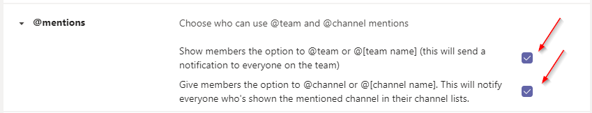 Microsoft Teams Enable @everyone Mentions