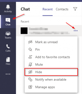How to Hide and Unhide a Chat in Microsoft Teams