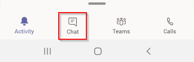 Microsoft Teams Mobile Chat Button
