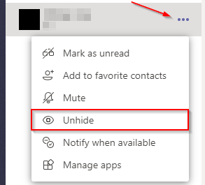 Microsoft Teams Unmute Chat