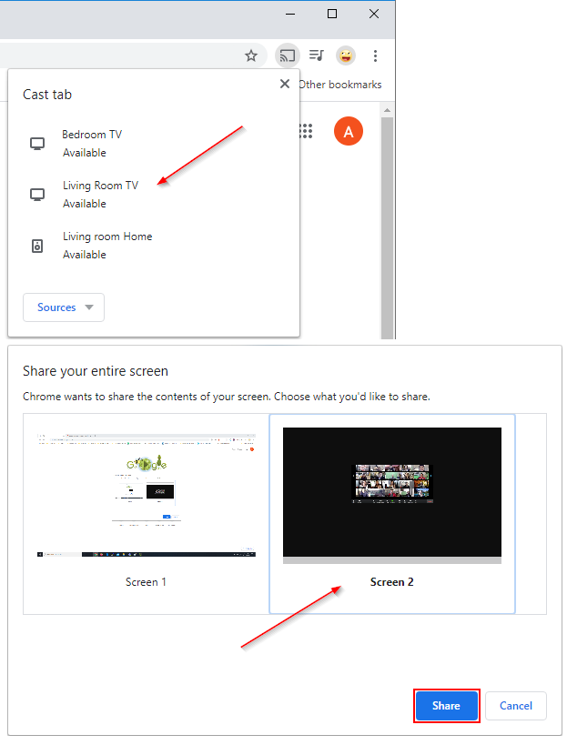 Cast Zoom Meeting to TV from Chrome Browser