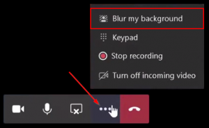 Microsoft Teams Blur my Background Option