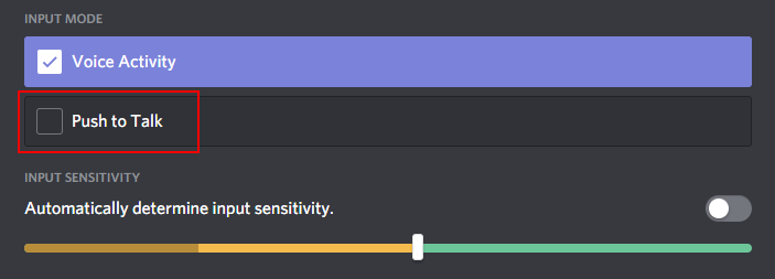 discord push to talk button