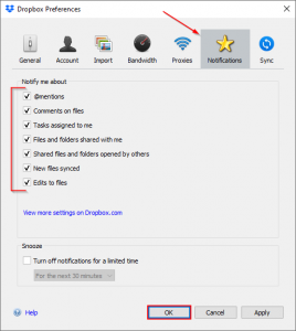 How to Disable Dropbox Notifications
