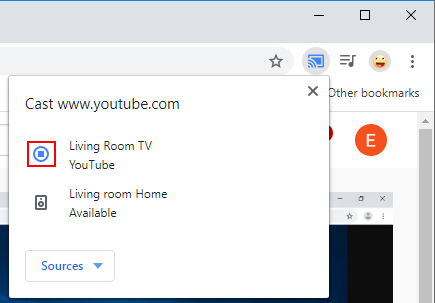 Chromecast Stop Button in Google Chrome