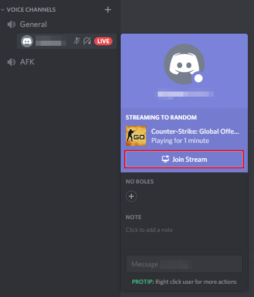 Discord Join Stream