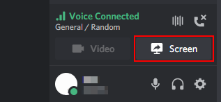 Discord Share Screen Button