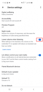 Google Home Disable Turning Down TV Volume