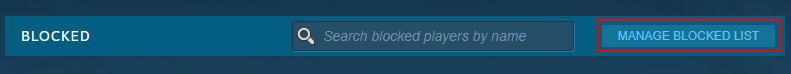 Manage Blocked List Button in Steam