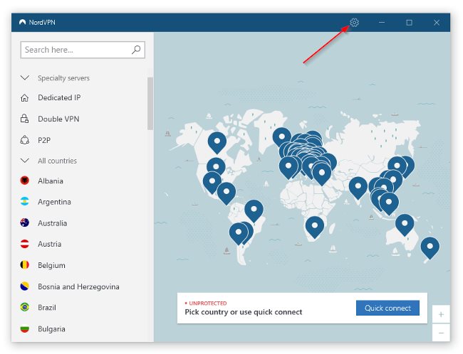 NordVPN Settings Icon