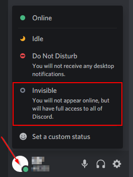 Discord Set Status to Invisible to Appear Offline