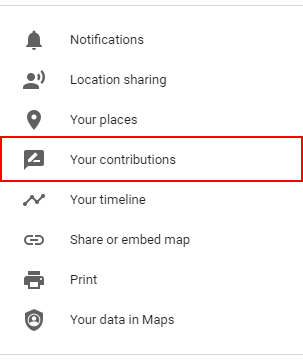 Google Maps Your Contributions