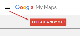 Google My Maps Create a New Map Button