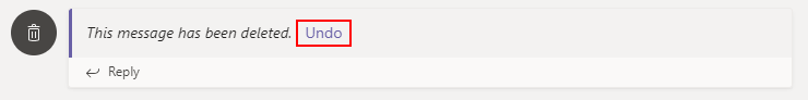 Microsoft Teams Undo Message Deletion