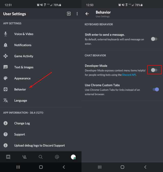 How to turn on Dev Mode Discord?