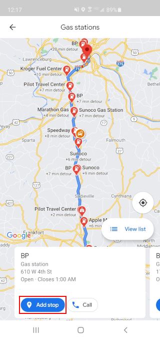 How to Search for Places Along a Route in Google Maps - TechSwift