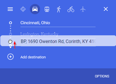 Google Maps Drag Stop to Middle of Route