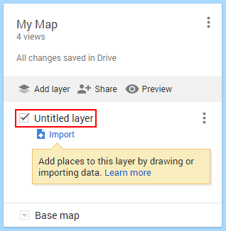 Google My Maps Rename Layer Link