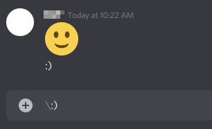 Discord Disable Automatic Emojis with Shortcut Key Backslash