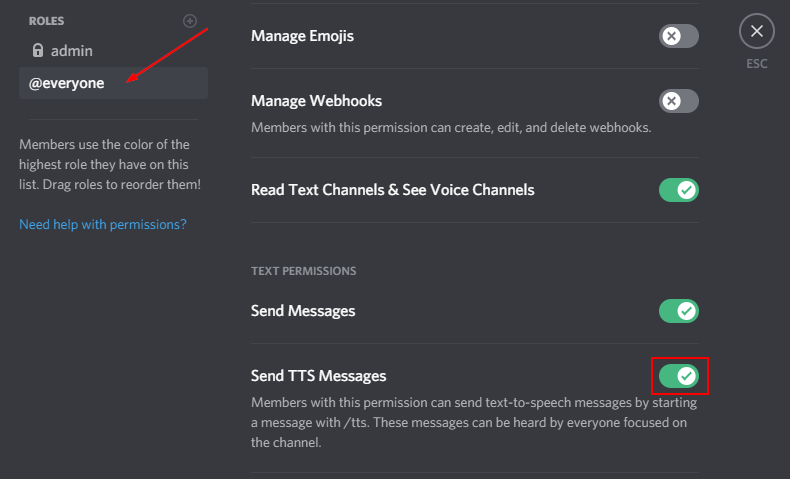 Discord tts не работает