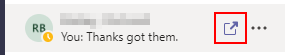 Microsoft Teams Pop Out Chat Button