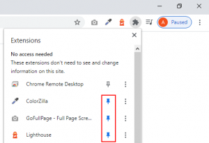 chrome bookmark icons not showing