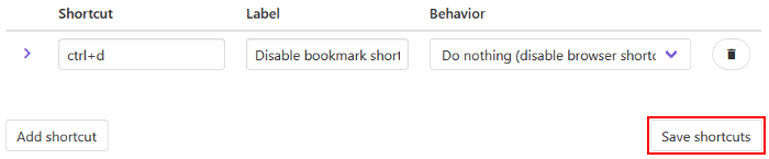 Firefox Extension Shortkeys Disable Bookmark Keyboard Shortcut